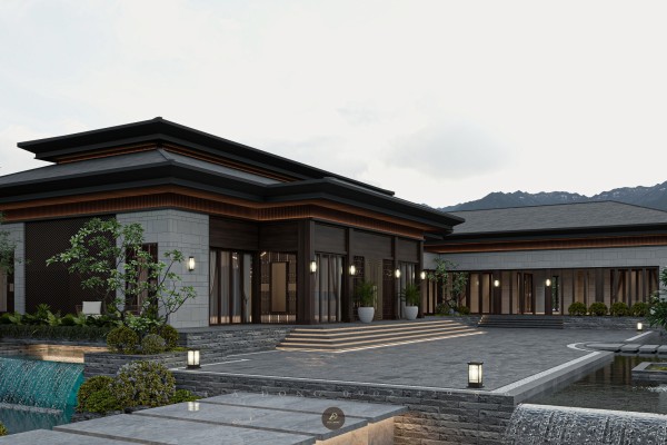 Thiết kế kiến trúc biệt thự gỗ óc chó tại Bình Dương - Chị Hương